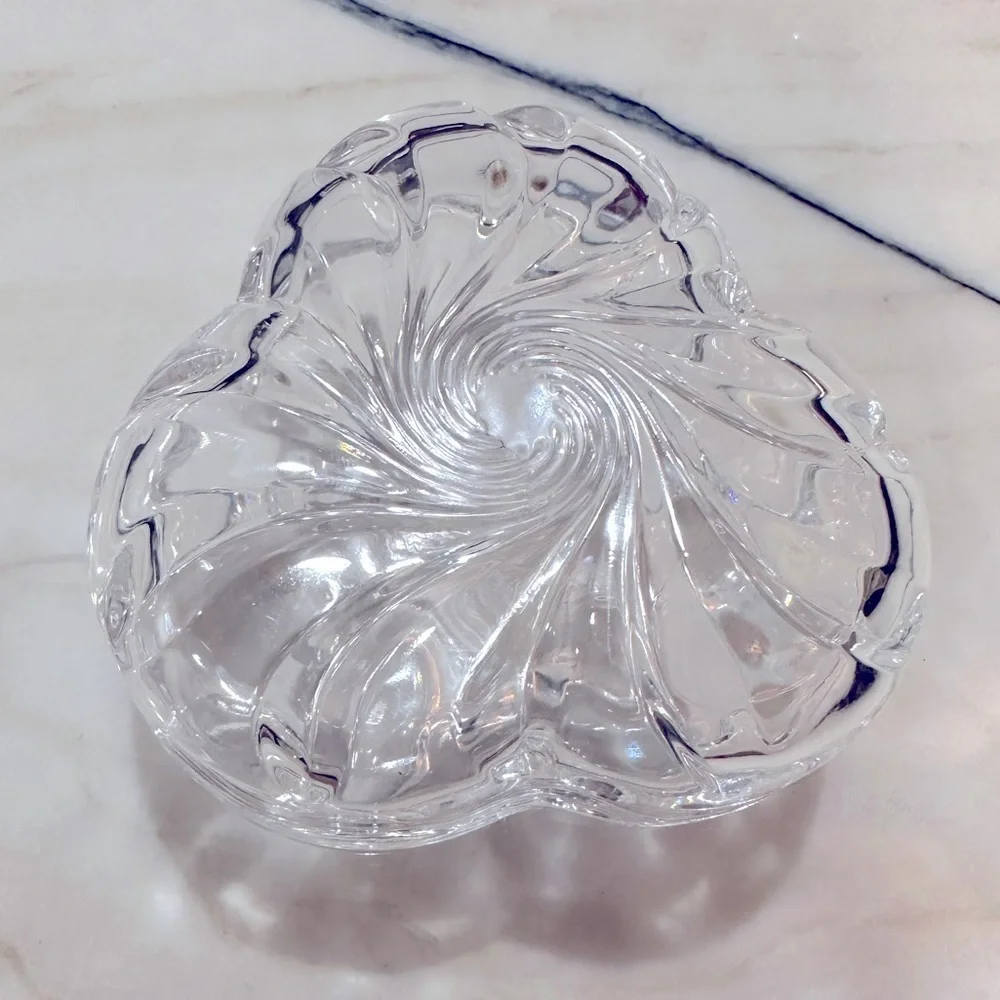 Vintage Lead Crystal Trinket Dish 2 Pieces vintage 1980’s table decor ring dish